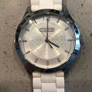 White coach wrist watch